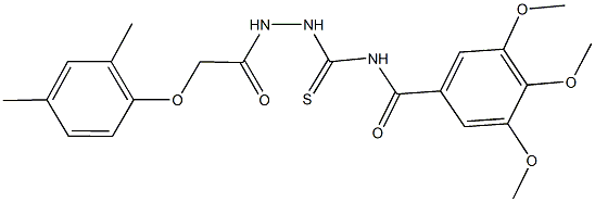 N-({2-[(2,4-dimethylphenoxy)acetyl]hydrazino}carbothioyl)-3,4,5-trimethoxybenzamide Struktur