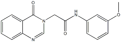 N-(3-methoxyphenyl)-2-(4-oxo-3(4H)-quinazolinyl)acetamide Struktur