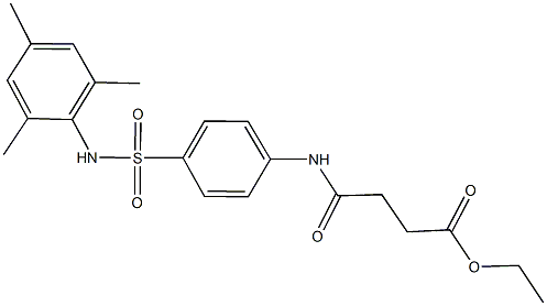 ethyl 4-{4-[(mesitylamino)sulfonyl]anilino}-4-oxobutanoate Struktur