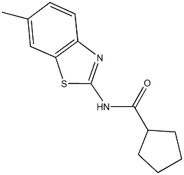 N-(6-methyl-1,3-benzothiazol-2-yl)cyclopentanecarboxamide Struktur