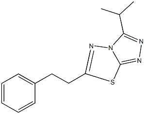 3-isopropyl-6-(2-phenylethyl)[1,2,4]triazolo[3,4-b][1,3,4]thiadiazole Struktur