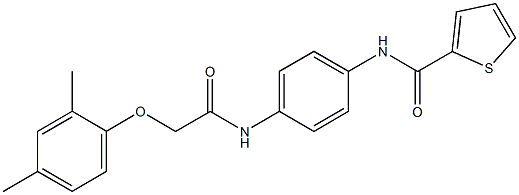 N-(4-{[2-(2,4-dimethylphenoxy)acetyl]amino}phenyl)-2-thiophenecarboxamide Struktur