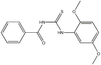 N-benzoyl-N'-(2,5-dimethoxyphenyl)thiourea Struktur