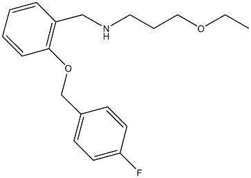 N-(3-ethoxypropyl)-N-{2-[(4-fluorobenzyl)oxy]benzyl}amine Struktur