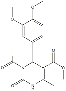 methyl 3-acetyl-4-(3,4-dimethoxyphenyl)-6-methyl-2-oxo-1,2,3,4-tetrahydro-5-pyrimidinecarboxylate Structure