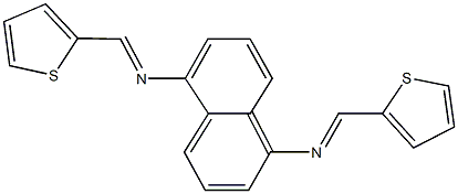 N-(2-thienylmethylene)-N-{5-[(2-thienylmethylene)amino]-1-naphthyl}amine Struktur