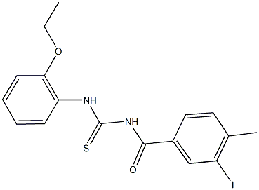 N-(2-ethoxyphenyl)-N'-(3-iodo-4-methylbenzoyl)thiourea Struktur