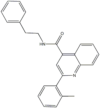 2-(2-methylphenyl)-N-(2-phenylethyl)-4-quinolinecarboxamide Struktur