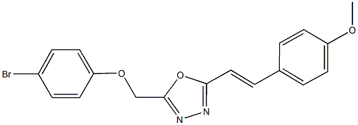 2-[(4-bromophenoxy)methyl]-5-[2-(4-methoxyphenyl)vinyl]-1,3,4-oxadiazole Struktur