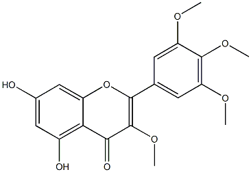 5,7-dihydroxy-3-methoxy-2-(3,4,5-trimethoxyphenyl)-4H-chromen-4-one Struktur