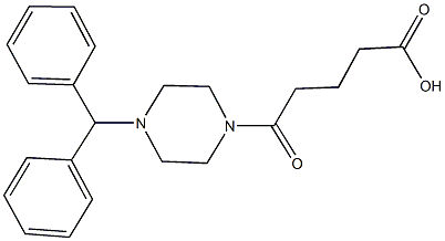 5-(4-benzhydryl-1-piperazinyl)-5-oxopentanoic acid Struktur