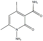 1-amino-4,6-dimethyl-2-oxo-1,2-dihydro-3-pyridinecarboxamide Struktur