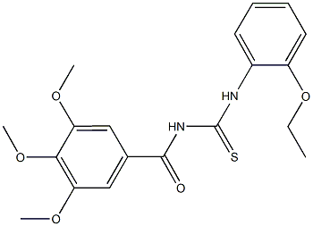 N-(2-ethoxyphenyl)-N'-(3,4,5-trimethoxybenzoyl)thiourea Struktur