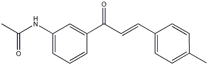 N-{3-[3-(4-methylphenyl)acryloyl]phenyl}acetamide Struktur