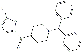 1-benzhydryl-4-(5-bromo-2-furoyl)piperazine Struktur