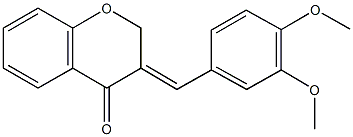 3-(3,4-dimethoxybenzylidene)-2,3-dihydro-4H-chromen-4-one Struktur