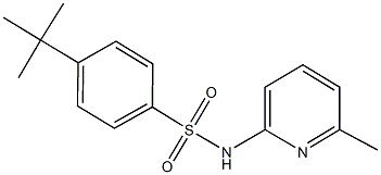 4-tert-butyl-N-(6-methyl-2-pyridinyl)benzenesulfonamide Struktur