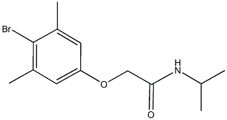 2-(4-bromo-3,5-dimethylphenoxy)-N-isopropylacetamide Struktur