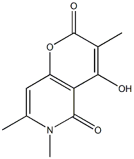 4-hydroxy-3,6,7-trimethyl-2H-pyrano[3,2-c]pyridine-2,5(6H)-dione Struktur