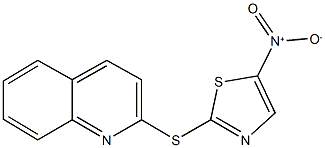 2-({5-nitro-1,3-thiazol-2-yl}sulfanyl)quinoline Struktur