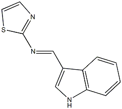 N-(1H-indol-3-ylmethylene)-N-(1,3-thiazol-2-yl)amine Struktur