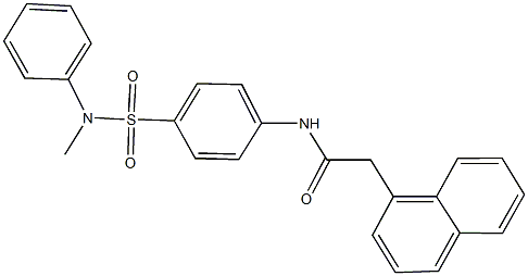 N-{4-[(methylanilino)sulfonyl]phenyl}-2-(1-naphthyl)acetamide Struktur