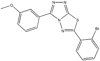 3-[6-(2-bromophenyl)[1,2,4]triazolo[3,4-b][1,3,4]thiadiazol-3-yl]phenyl methyl ether Struktur