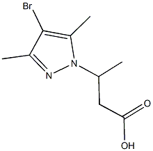 3-(4-bromo-3,5-dimethyl-1H-pyrazol-1-yl)butanoic acid Struktur