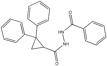 N'-benzoyl-2,2-diphenylcyclopropanecarbohydrazide Struktur