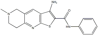 3-amino-6-methyl-N-phenyl-5,6,7,8-tetrahydrothieno[2,3-b][1,6]naphthyridine-2-carboxamide Struktur