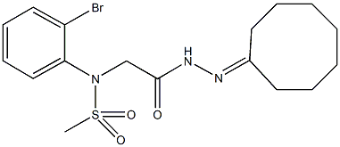 N-(2-bromophenyl)-N-[2-(2-cyclooctylidenehydrazino)-2-oxoethyl]methanesulfonamide Struktur