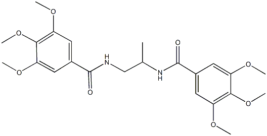 3,4,5-trimethoxy-N-{1-methyl-2-[(3,4,5-trimethoxybenzoyl)amino]ethyl}benzamide Struktur