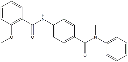 2-methoxy-N-{4-[(methylanilino)carbonyl]phenyl}benzamide Struktur