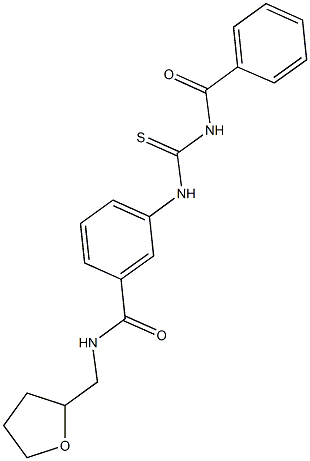 3-{[(benzoylamino)carbothioyl]amino}-N-(tetrahydro-2-furanylmethyl)benzamide Struktur