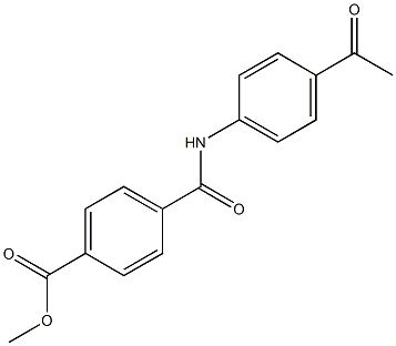 methyl 4-[(4-acetylanilino)carbonyl]benzoate Struktur