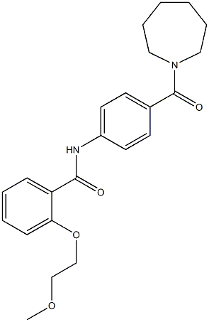 N-[4-(1-azepanylcarbonyl)phenyl]-2-(2-methoxyethoxy)benzamide Struktur