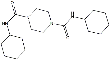 N~1~,N~4~-dicyclohexyl-1,4-piperazinedicarboxamide Struktur