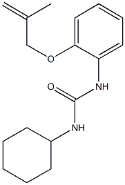 N-cyclohexyl-N'-{2-[(2-methyl-2-propenyl)oxy]phenyl}urea Struktur