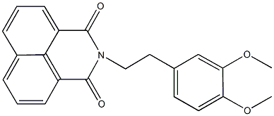 2-[2-(3,4-dimethoxyphenyl)ethyl]-1H-benzo[de]isoquinoline-1,3(2H)-dione Struktur