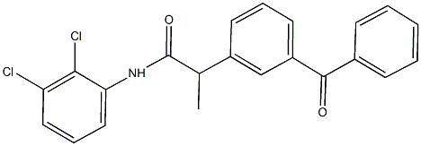 2-(3-benzoylphenyl)-N-(2,3-dichlorophenyl)propanamide Struktur