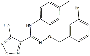 4-amino-N'-[(3-bromobenzyl)oxy]-N-(4-methylphenyl)-1,2,5-oxadiazole-3-carboximidamide Struktur