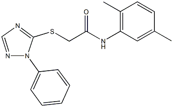 N-(2,5-dimethylphenyl)-2-[(1-phenyl-1H-1,2,4-triazol-5-yl)sulfanyl]acetamide Struktur