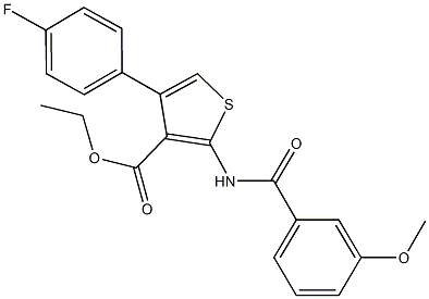 ethyl 4-(4-fluorophenyl)-2-[(3-methoxybenzoyl)amino]thiophene-3-carboxylate Struktur