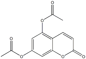 5-(acetyloxy)-2-oxo-2H-chromen-7-yl acetate Struktur