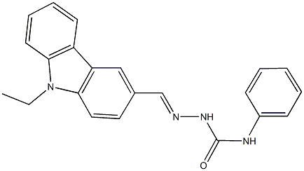 9-ethyl-9H-carbazole-3-carbaldehyde N-phenylsemicarbazone Struktur