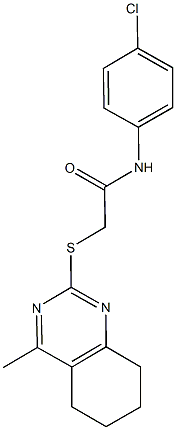 N-(4-chlorophenyl)-2-[(4-methyl-5,6,7,8-tetrahydro-2-quinazolinyl)sulfanyl]acetamide Struktur