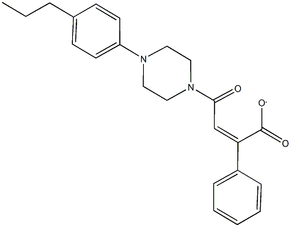 4-oxo-2-phenyl-4-[4-(4-propylphenyl)-1-piperazinyl]-2-butenoate Struktur