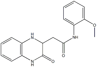 N-(2-methoxyphenyl)-2-(3-oxo-1,2,3,4-tetrahydro-2-quinoxalinyl)acetamide Struktur