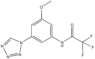 2,2,2-trifluoro-N-[3-methoxy-5-(1H-tetraazol-1-yl)phenyl]acetamide Struktur