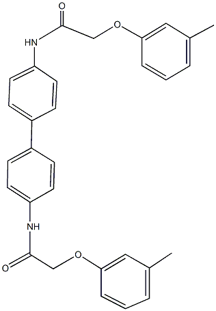 2-(3-methylphenoxy)-N-(4'-{[(3-methylphenoxy)acetyl]amino}[1,1'-biphenyl]-4-yl)acetamide Struktur